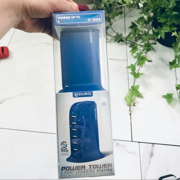 Power Tower 6 Port Charging Station Blue 8amp - Picture 2 of 4